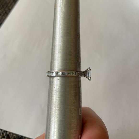 Faceted Aquamarine Gemstone Crystal Wrapped Ring Sterling 925 Silver 10.5 - Picture 10 of 13